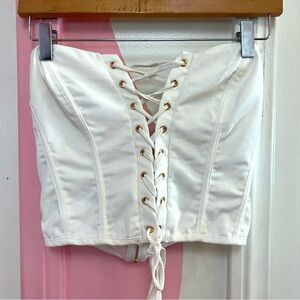 Off White Bustier Style Top